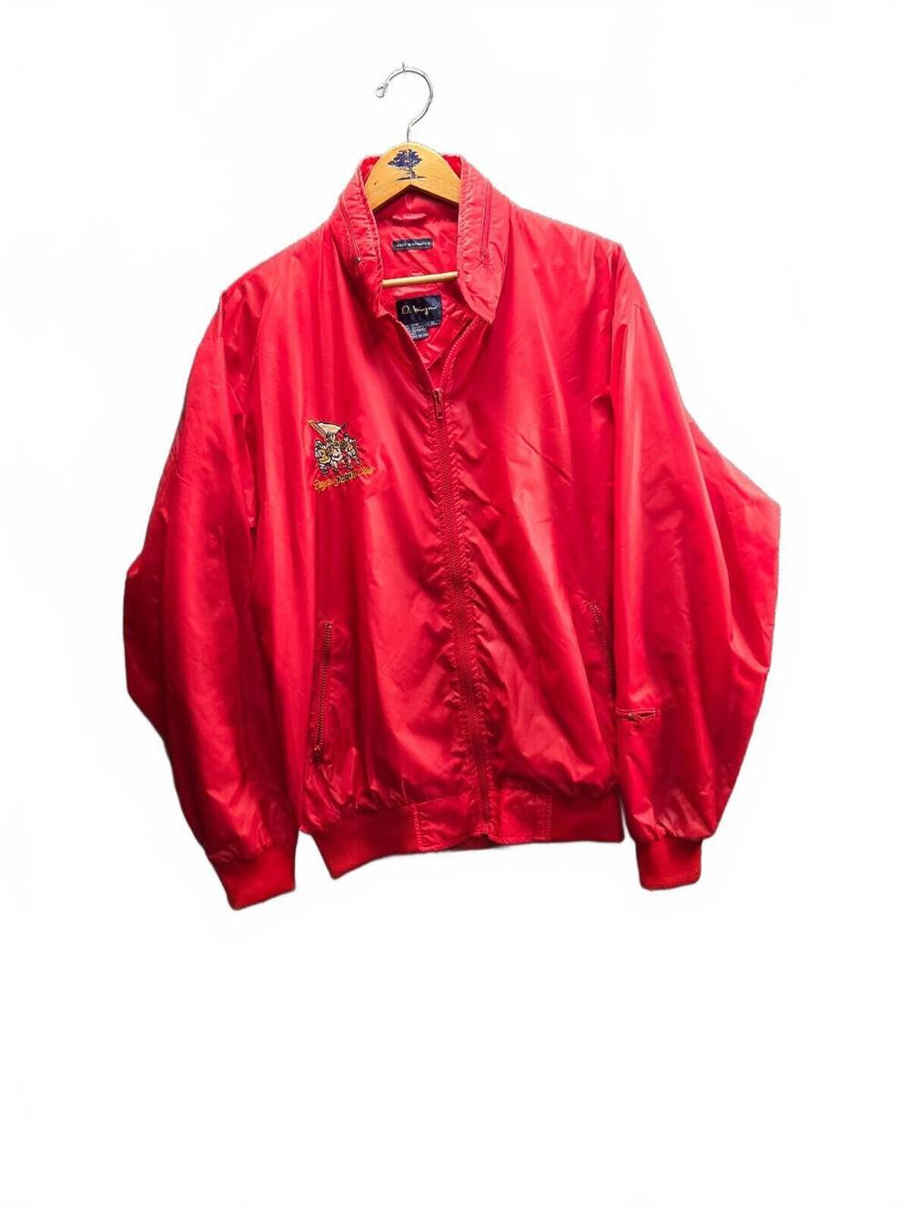 DiMirzoni Red Windbreaker Jacket with Embroidery XL
